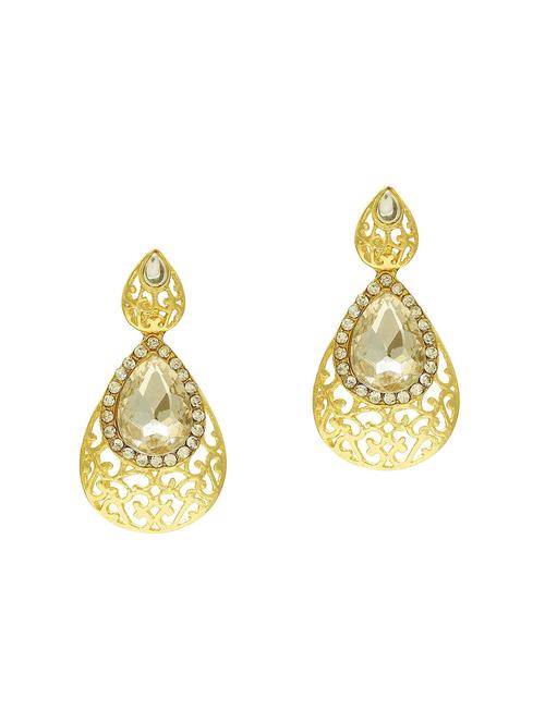 gold brass drop earring - 18534149 -  Standard Image - 0