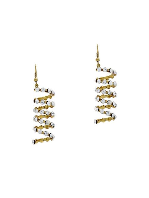 gold brass drop earring - 18534170 - Standard Image - 0