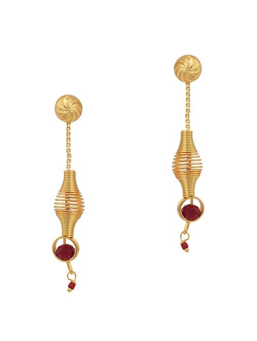 gold brass drop earring - 18534192 - Standard Image - 0