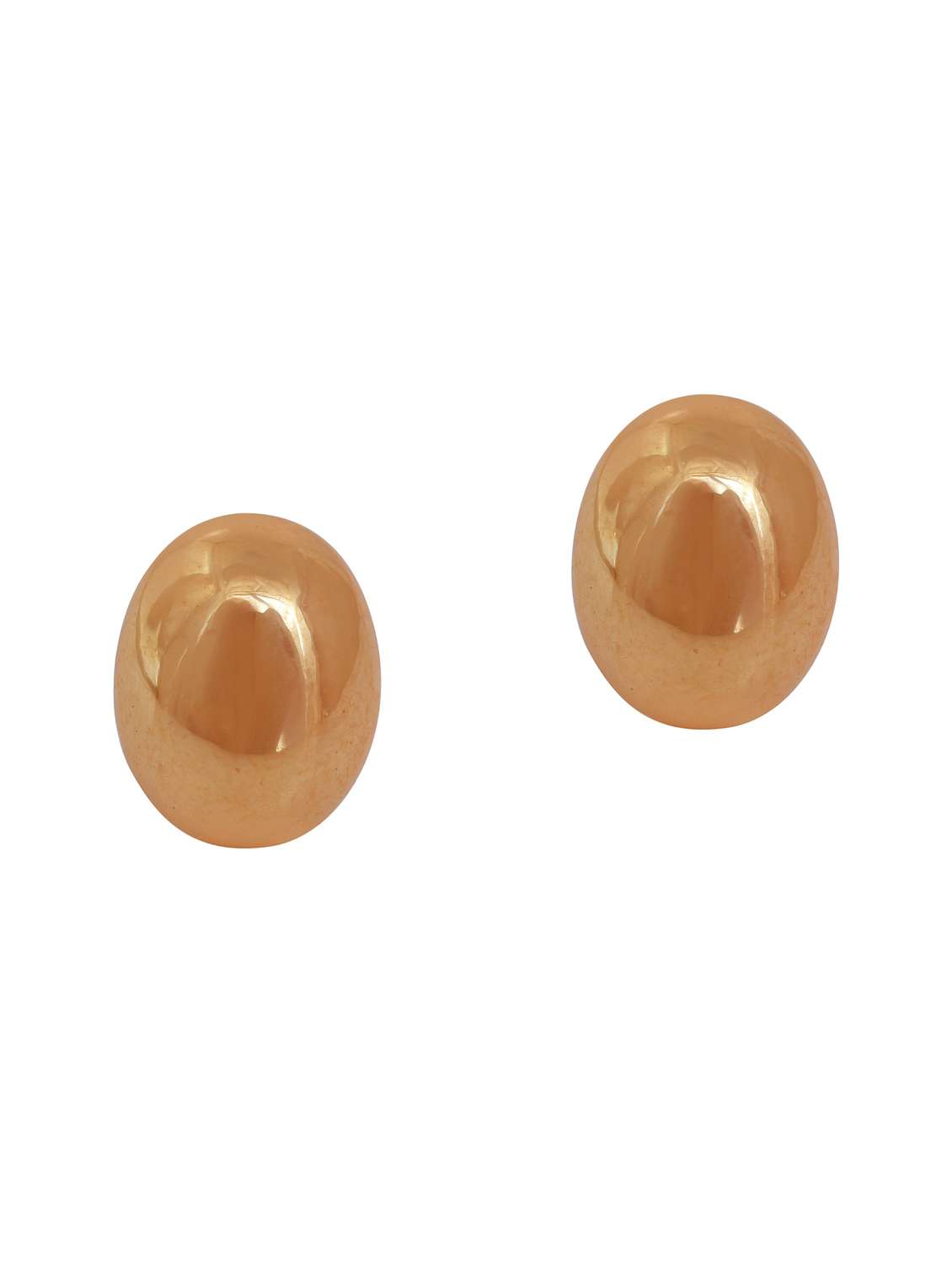 brown brass stud earring