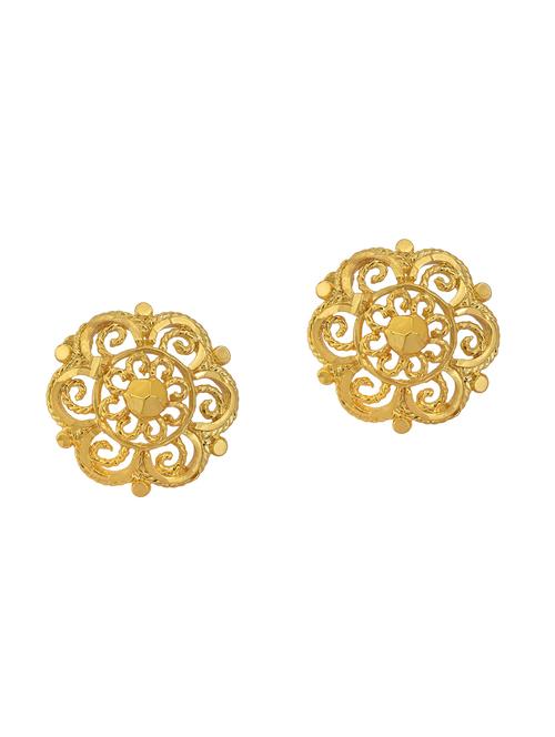 gold brass stud earring - 18534222 - Standard Image - 0