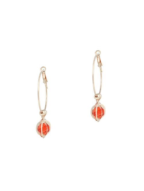 gold brass hoop earring - 18534243 -  Standard Image - 0