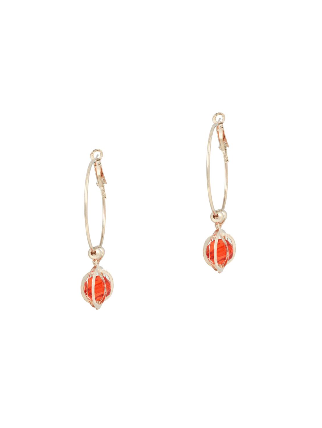 gold brass hoop earring - 18534243 -  Zoom Image - 0