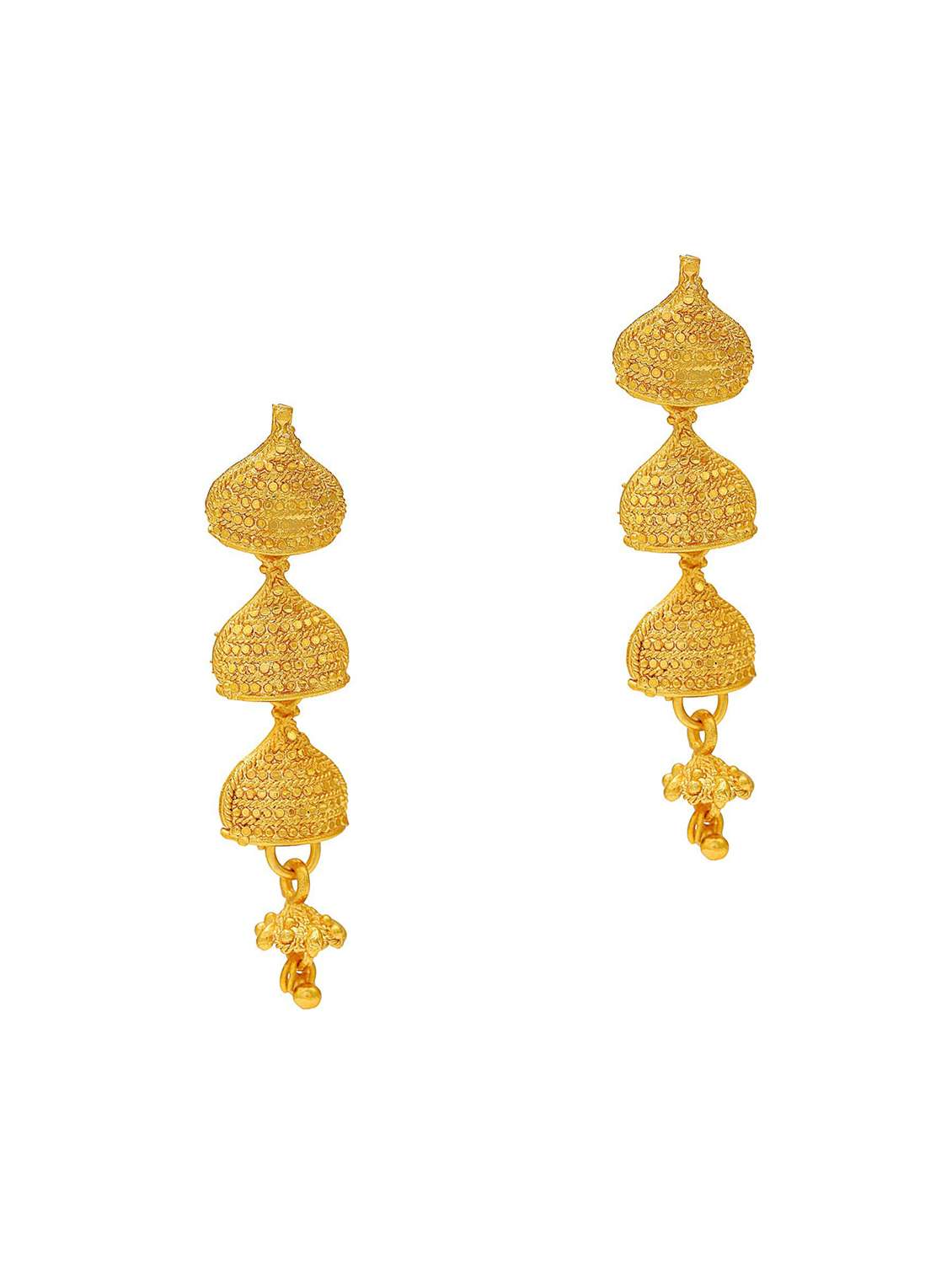 women gold jhumka earring - 18534254 -  Zoom Image - 0