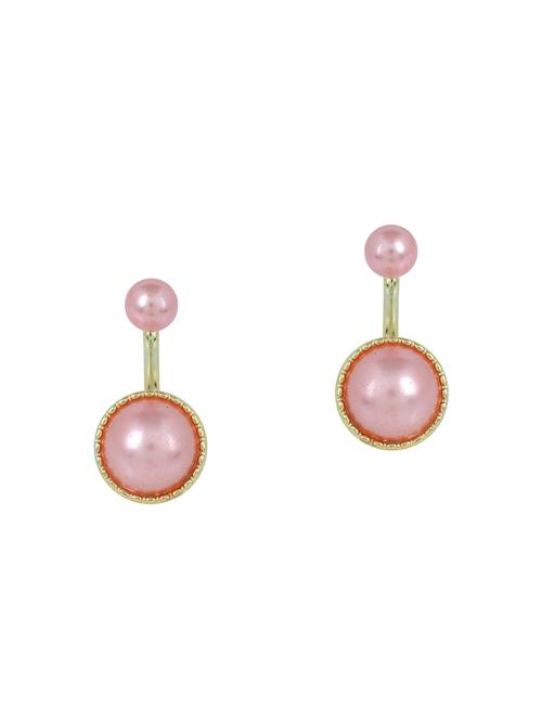 women pink metal drop earring - 18534259 - Standard Image - 0