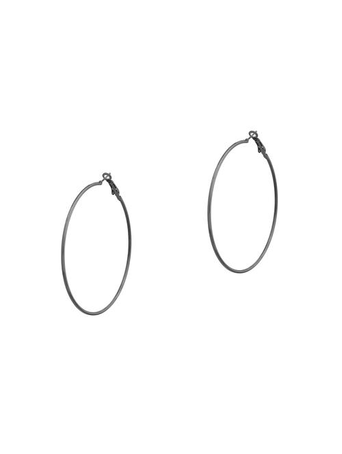 women silver hoop earring  - 18534345 -  Standard Image - 0