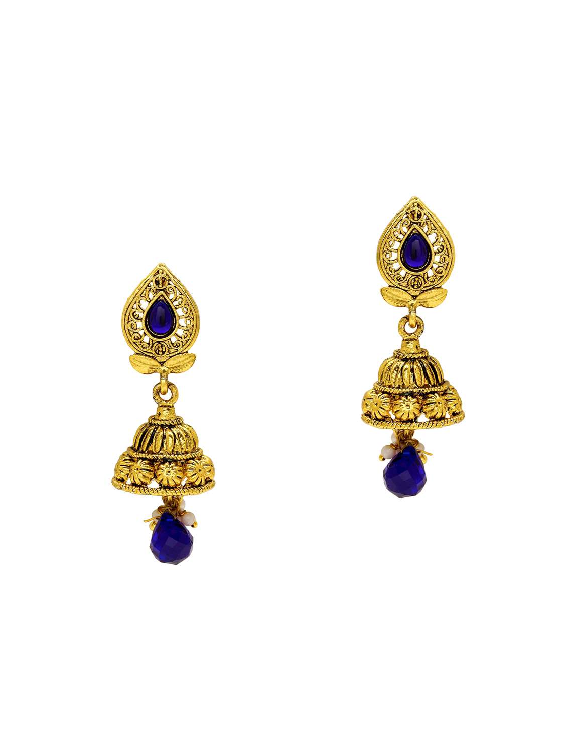 women gold plated jhumka earring - 18534349 -  Zoom Image - 0