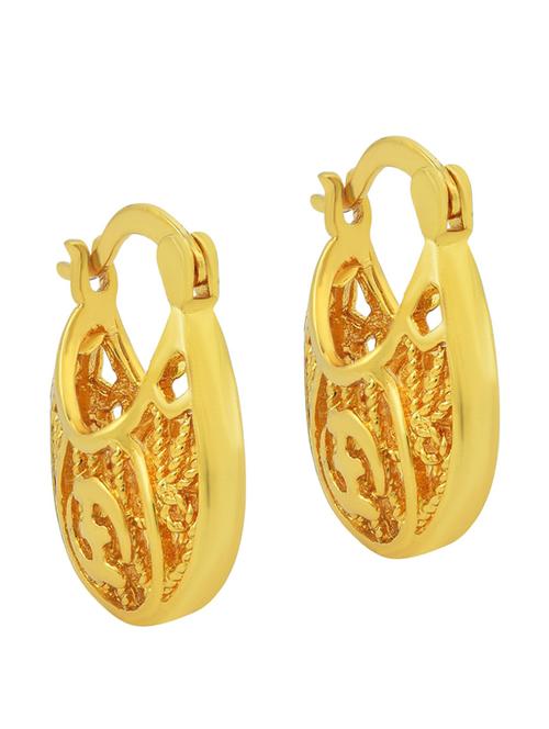gold brass hoop earring - 18534496 - Standard Image - 0