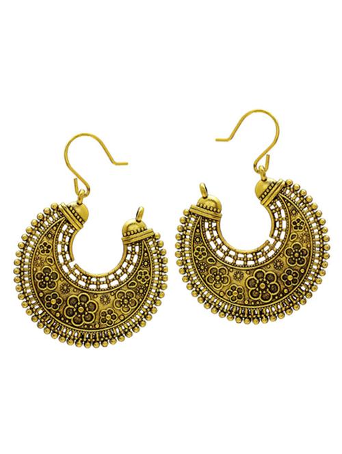 gold brass hoop earring - 18534528 - Standard Image - 0