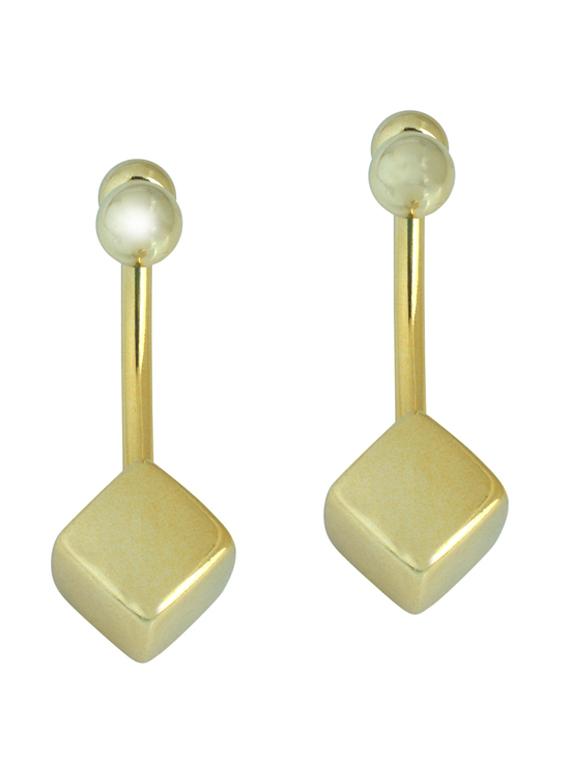 gold plated drop earring - 18534537 -  Zoom Image - 0
