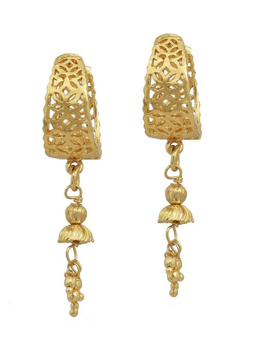 gold brass hoop earring - 18534543 - Standard Image - 0