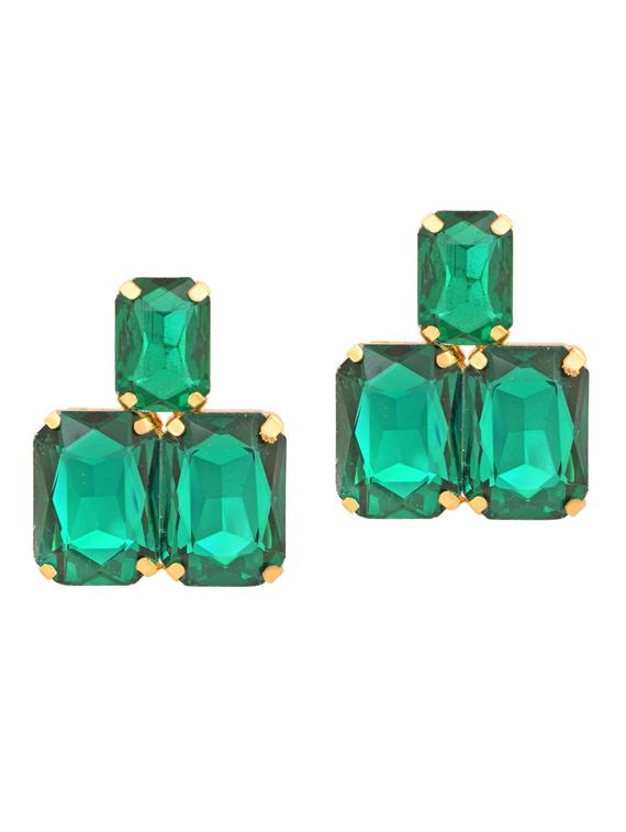 green brass stud earring - 18534551 - Zoom Image - 0