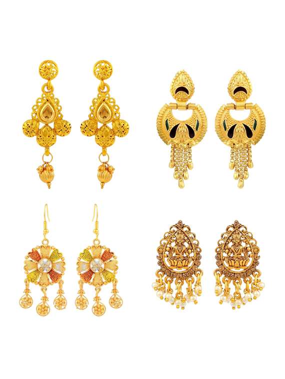 set of 4 drop earring  - 18534563 -  Zoom Image - 0