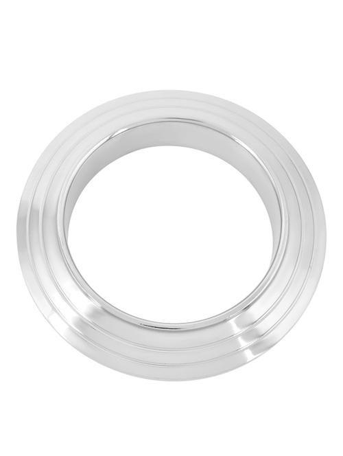 silver satin less steel bangle - 18534717 - Standard Image - 0