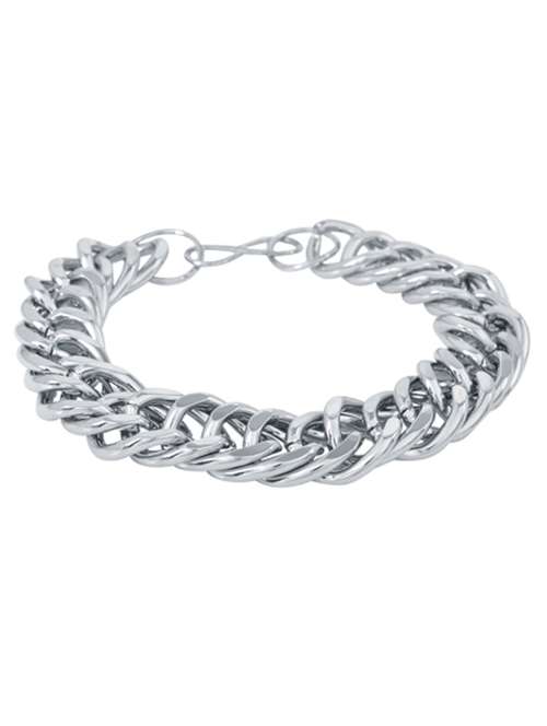 silver stainless steel bracelet - 18534815 - Standard Image - 0