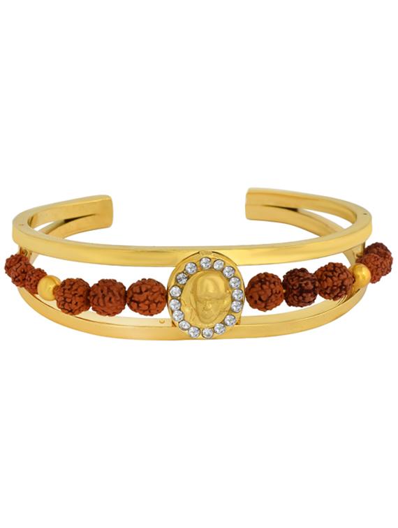 gold brass bangle bracelet - 18534852 - Zoom Image - 0