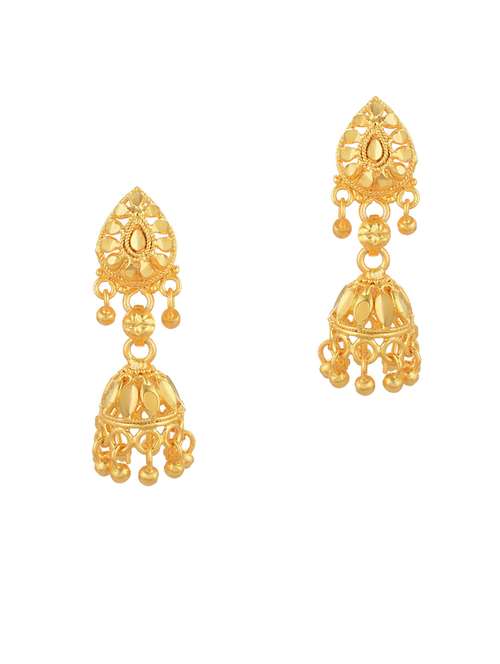 gold plated stud earring - 18535449 - Standard Image - 0