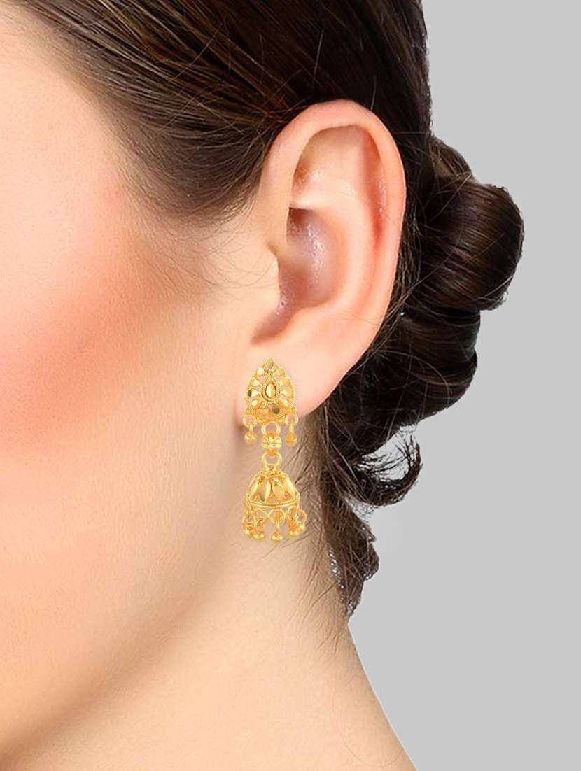 gold plated stud earring - 18535449 - Standard Image - 3