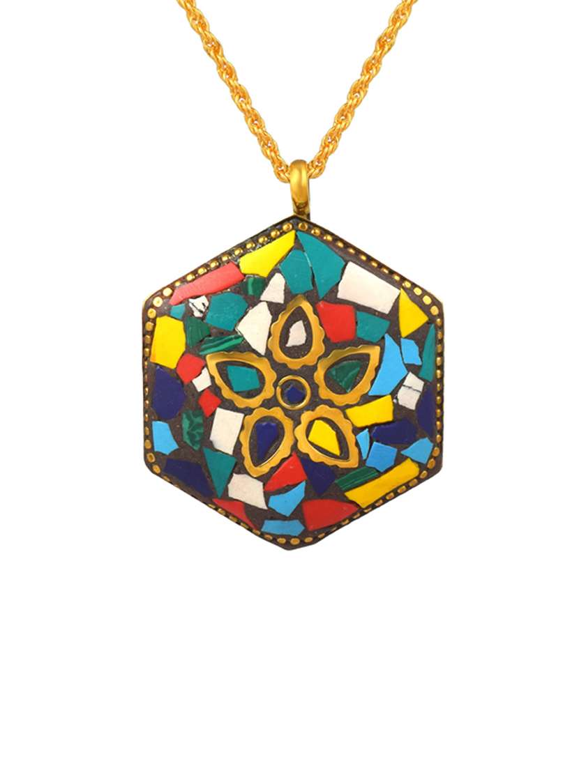 multi colored metal pendant - 18535875 -  Standard Image - 3