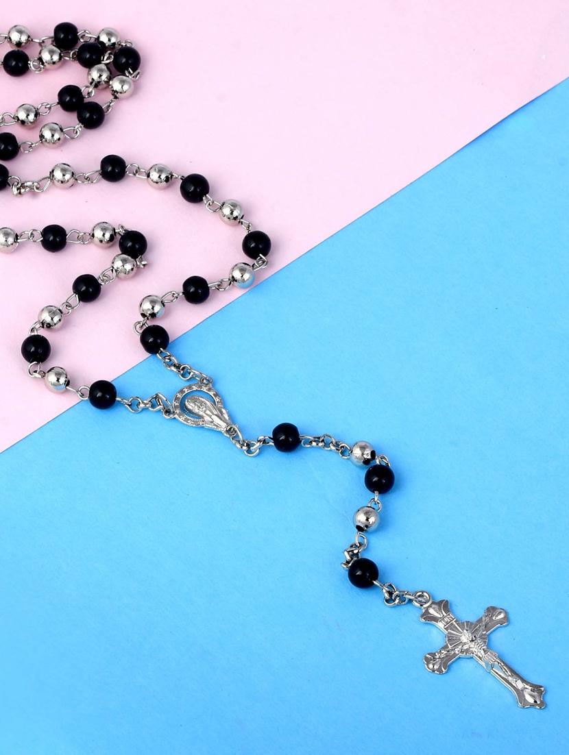 ceramic and steel ball bead rosary christian prayer bead mala - 18535904 - Zoom Image - 0