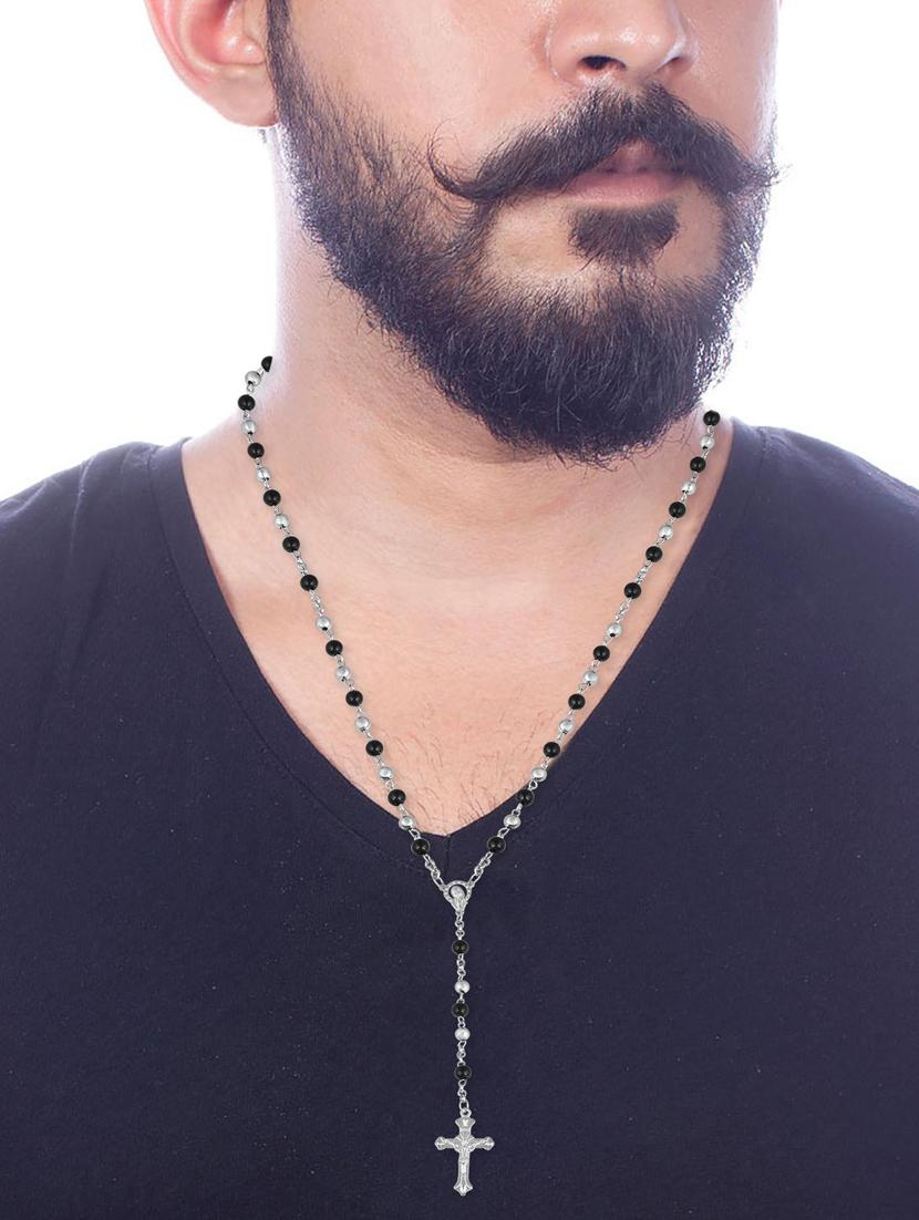 ceramic and steel ball bead rosary christian prayer bead mala - 18535904 - Standard Image - 3