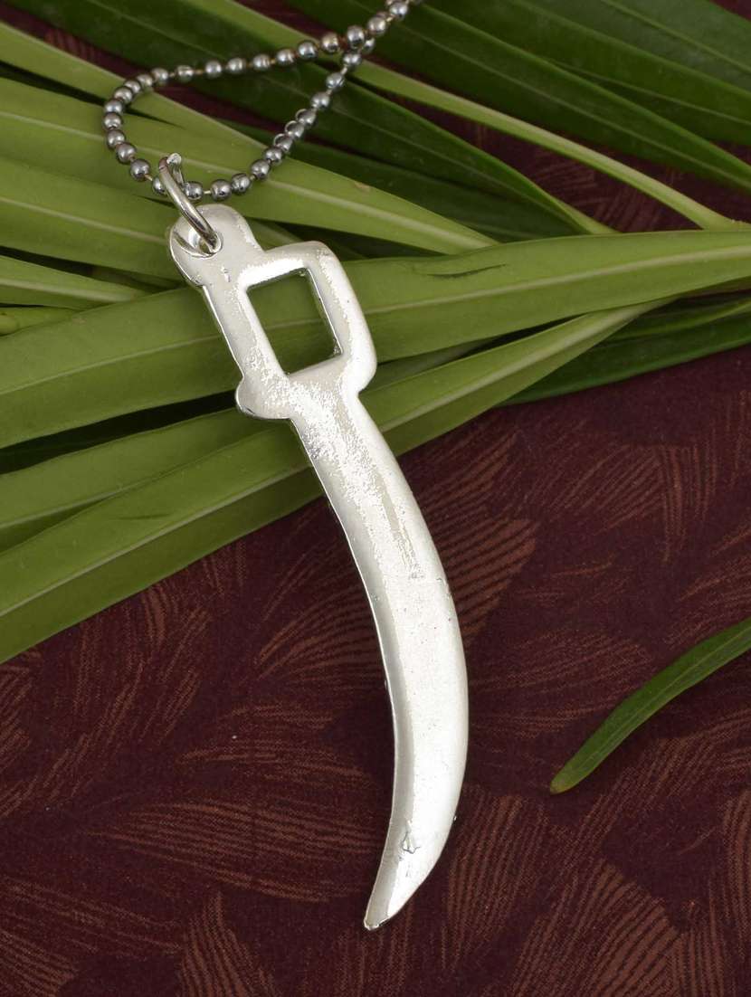 silver null pendant