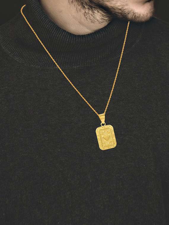 gold plated pendant set - 18535994 - Standard Image - 3