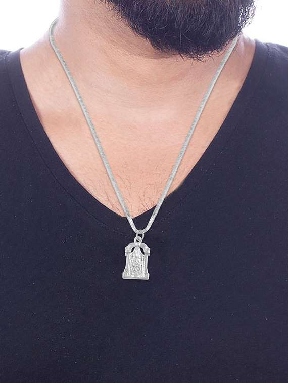 silver brass pleated pendant - 18536199 -  Standard Image - 3