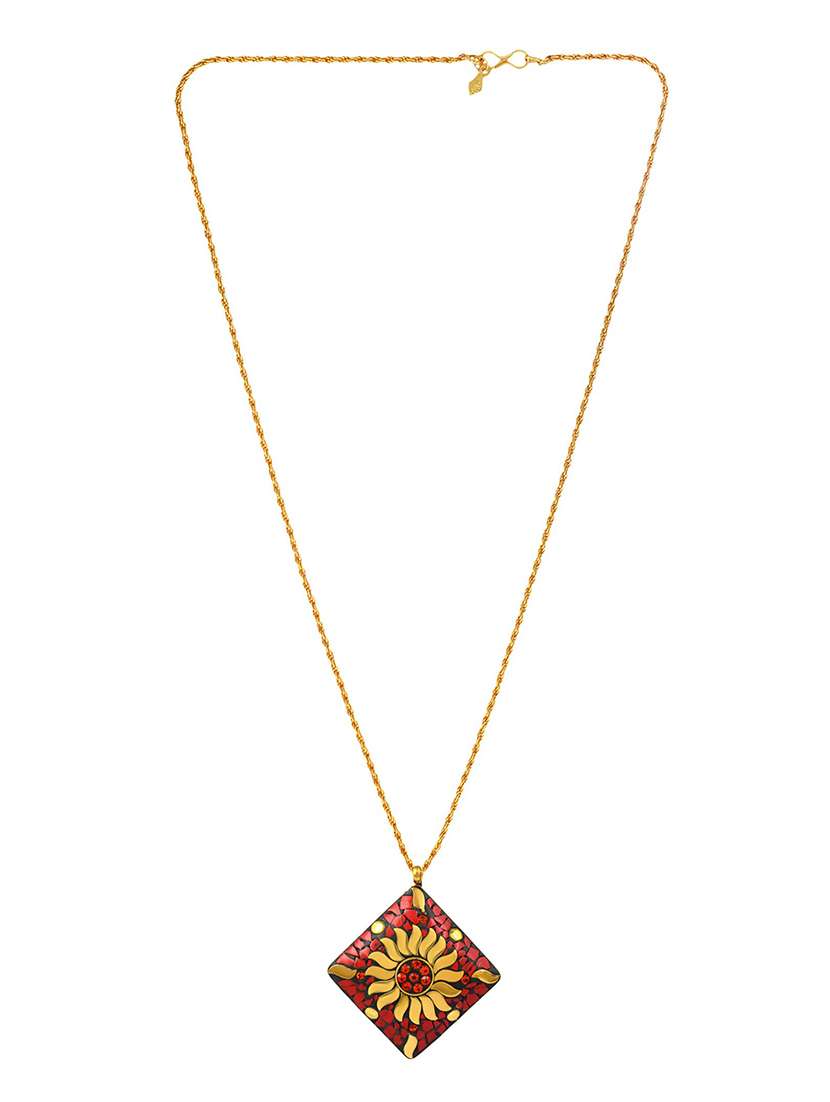 red brass pendant