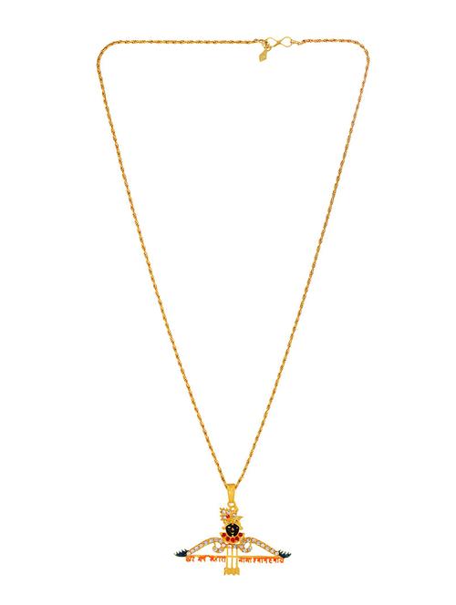 gold pleated pendant - 18536224 - Standard Image - 0