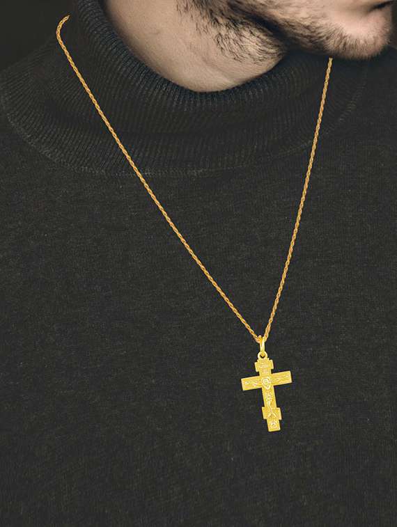 gold pleated pendant - 18536237 -  Standard Image - 3