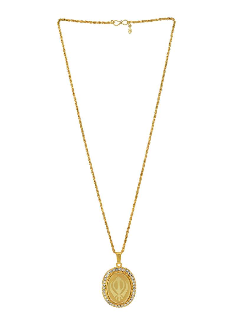 gold plated brass cz american diamond, pendant