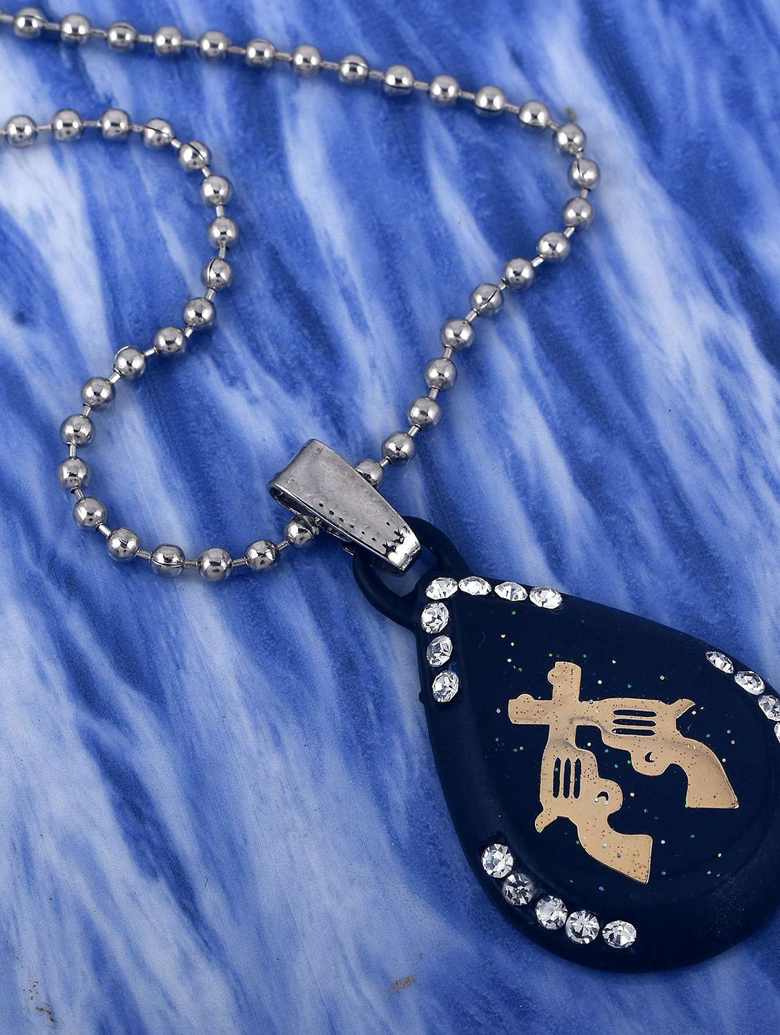 silver plated pendant set 