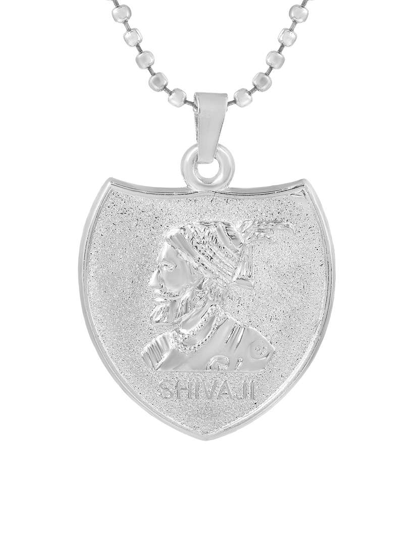 white. silver pendant