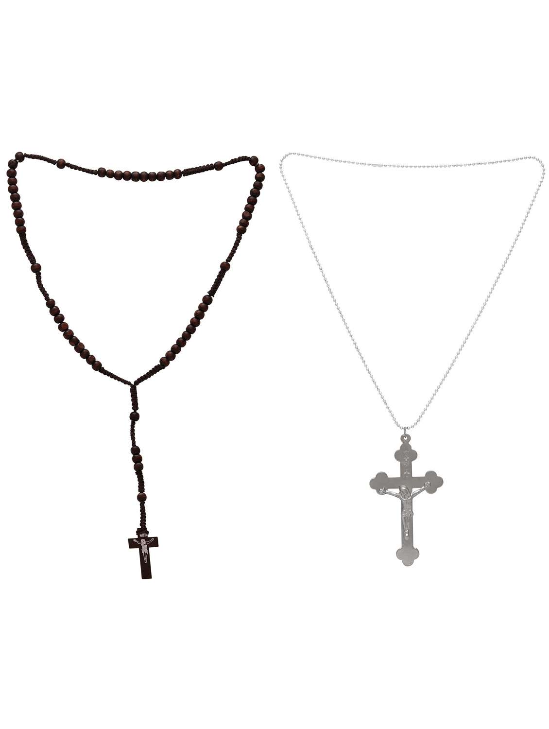 silver satin less steel  set of 2 pendant