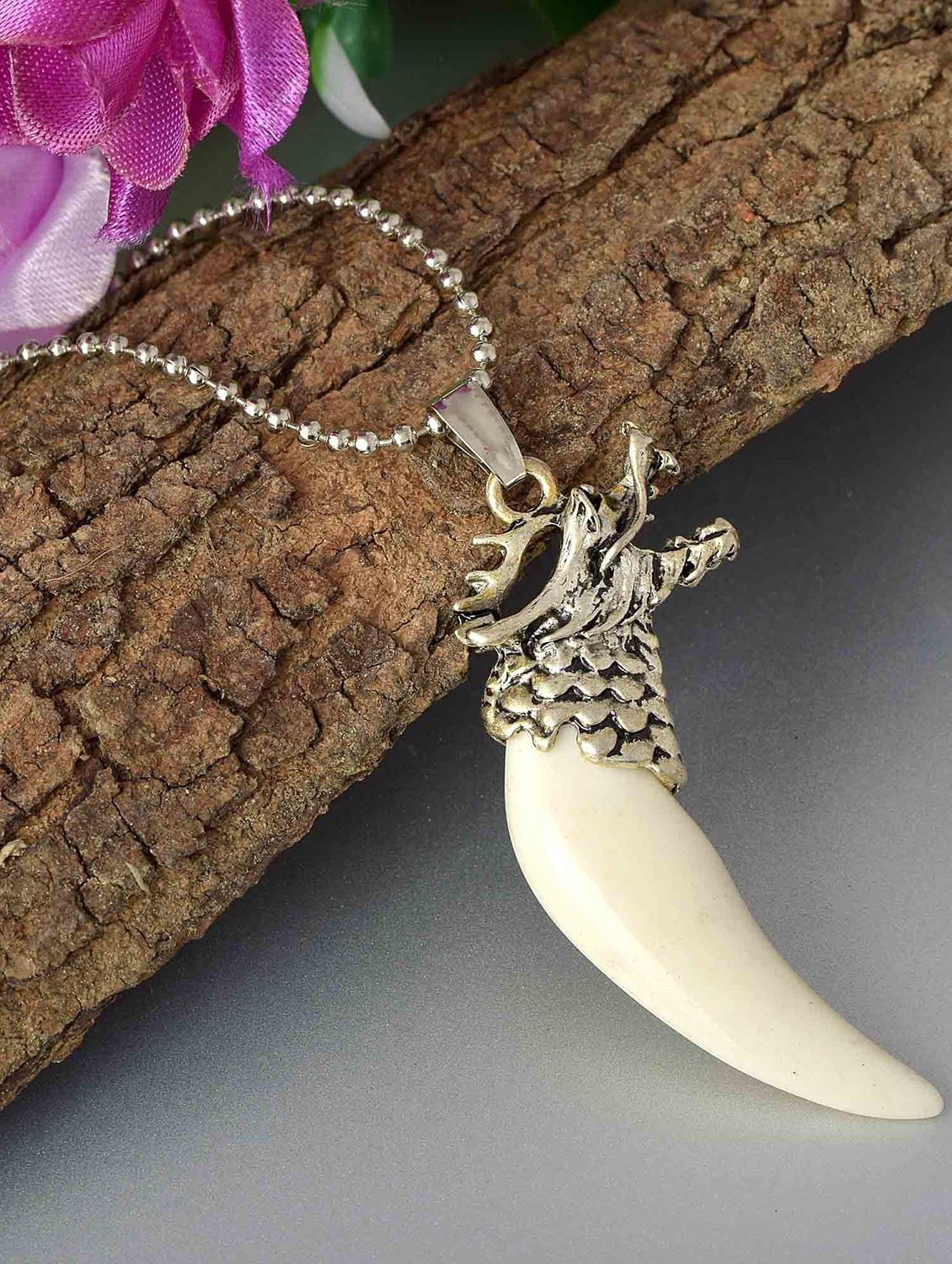 silver pleated pendant