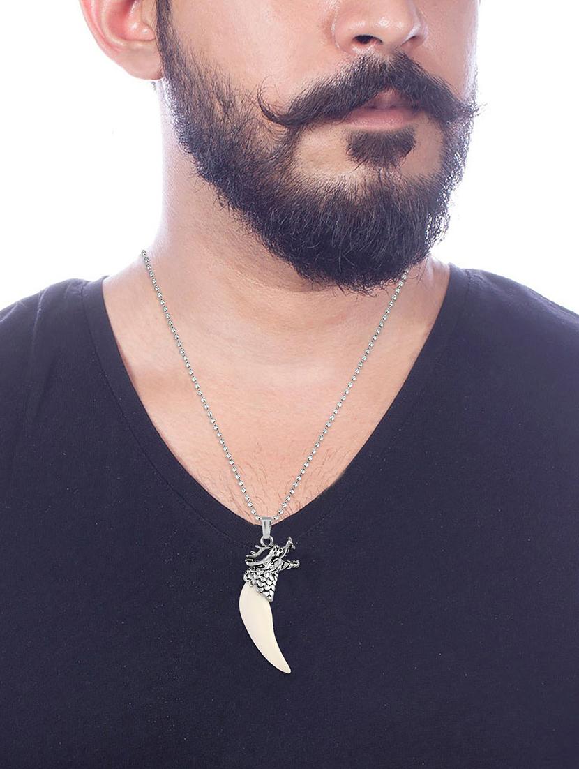 silver pleated pendant - 18536887 - Standard Image - 3
