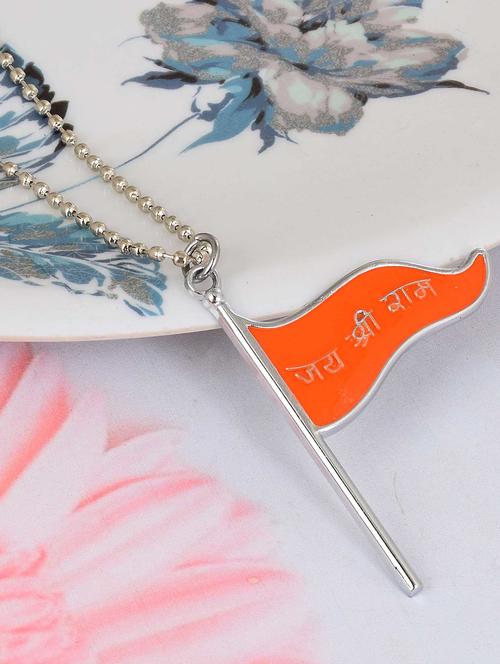silver pleated pendant - 18536889 - Standard Image - 0