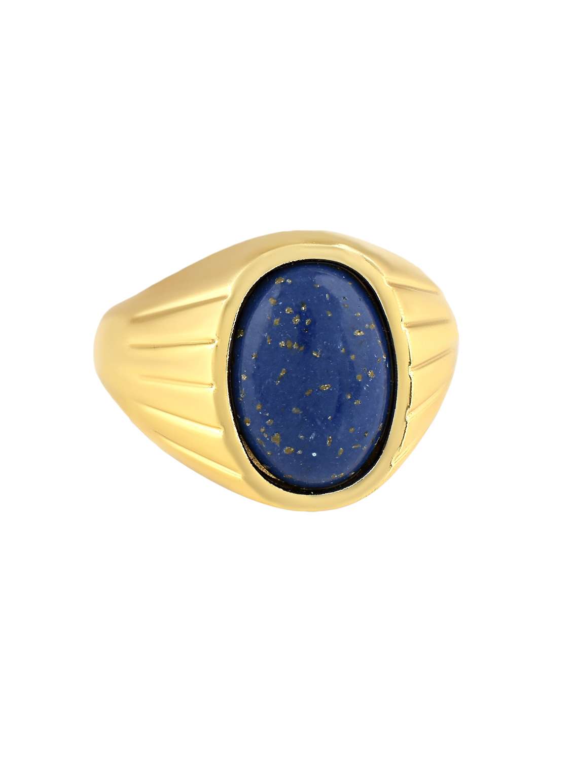 gold pleated finger ring - 18536899 -  Standard Image - 3