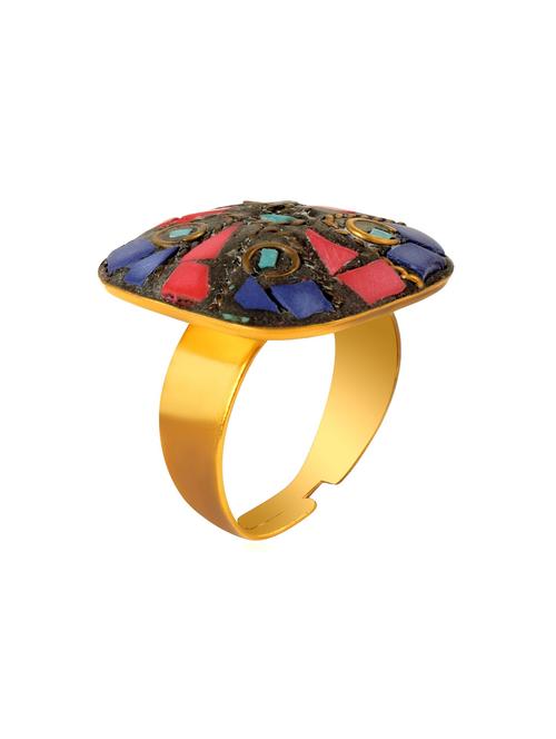 multi colored brass finger  ring - 18536931 -  Standard Image - 0