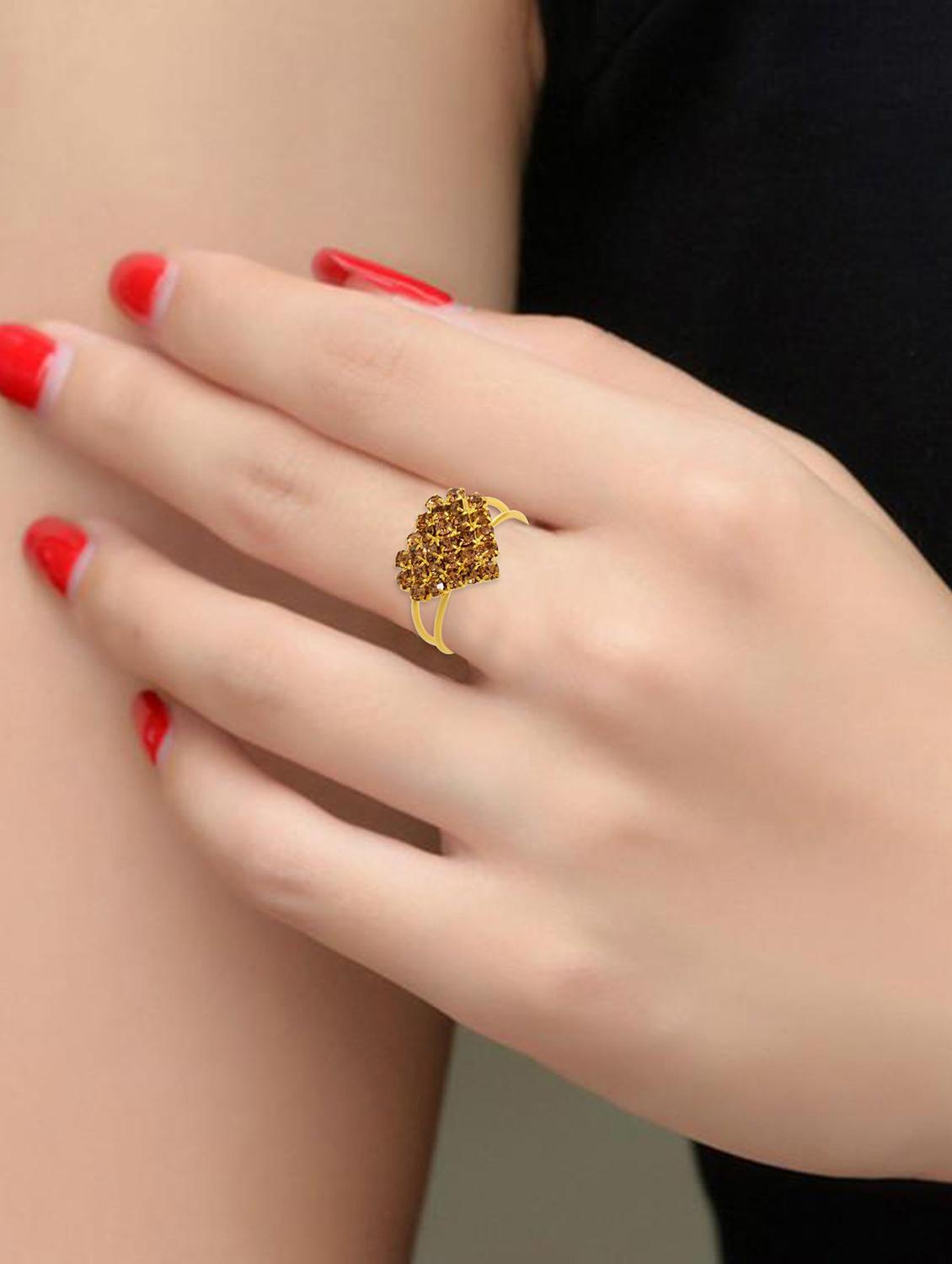 gold plated finger ring - 18536976 - Standard Image - 3