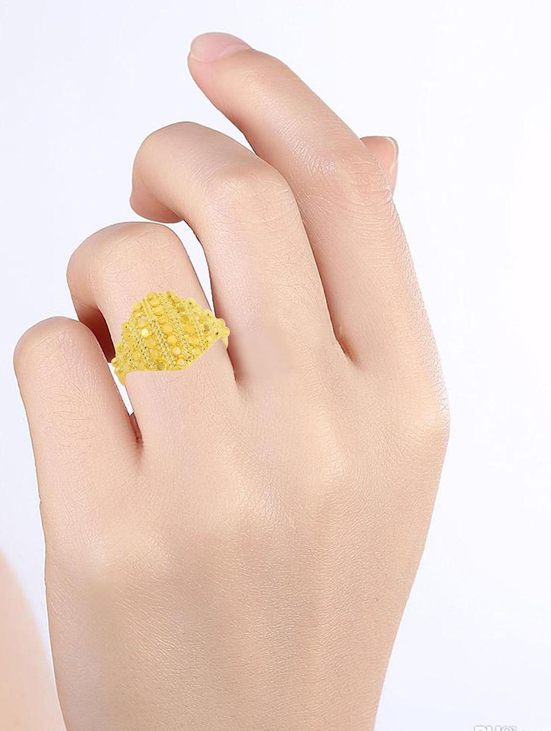 gold plated finger ring - 18537017 - Standard Image - 3