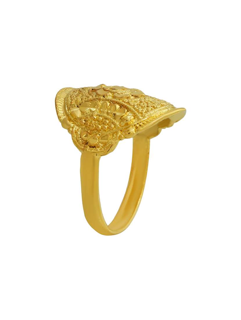 gold plated finger ring - 18537027 -  Standard Image - 3