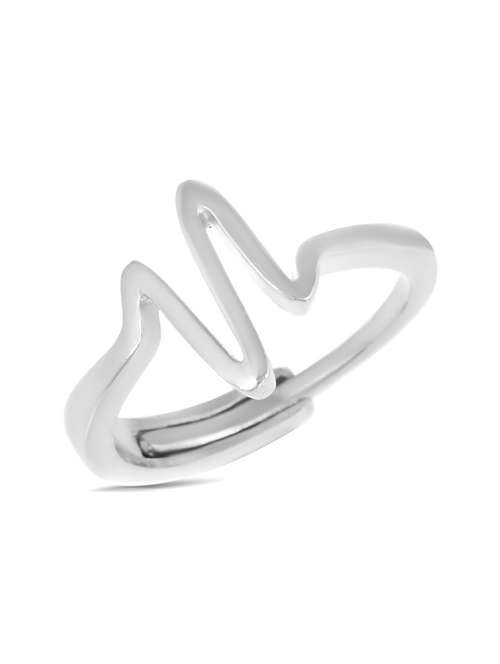 silver pleated ring - 18537058 -  Standard Image - 0