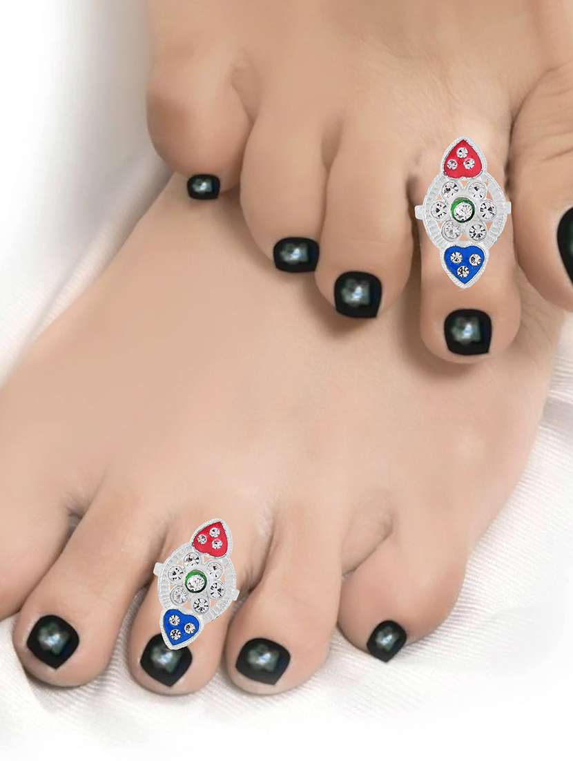 multi colored toe ring - 18537112 -  Standard Image - 3