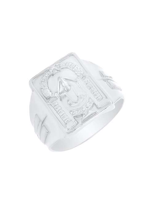 silver pleated ring - 18537115 - Standard Image - 0