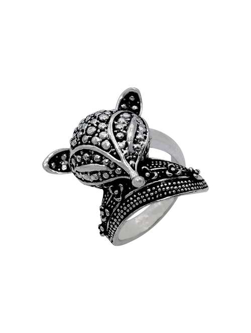 silver pleated ring - 18537117 -  Standard Image - 0