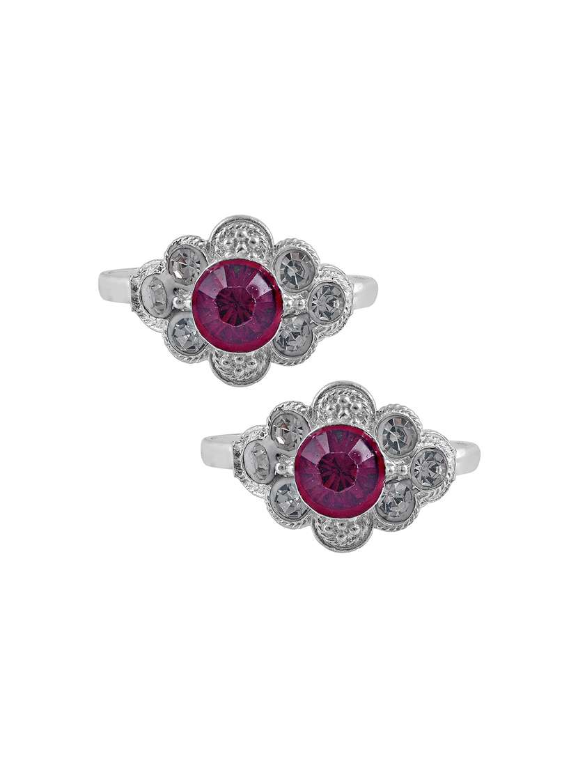 silver pleated toe ring