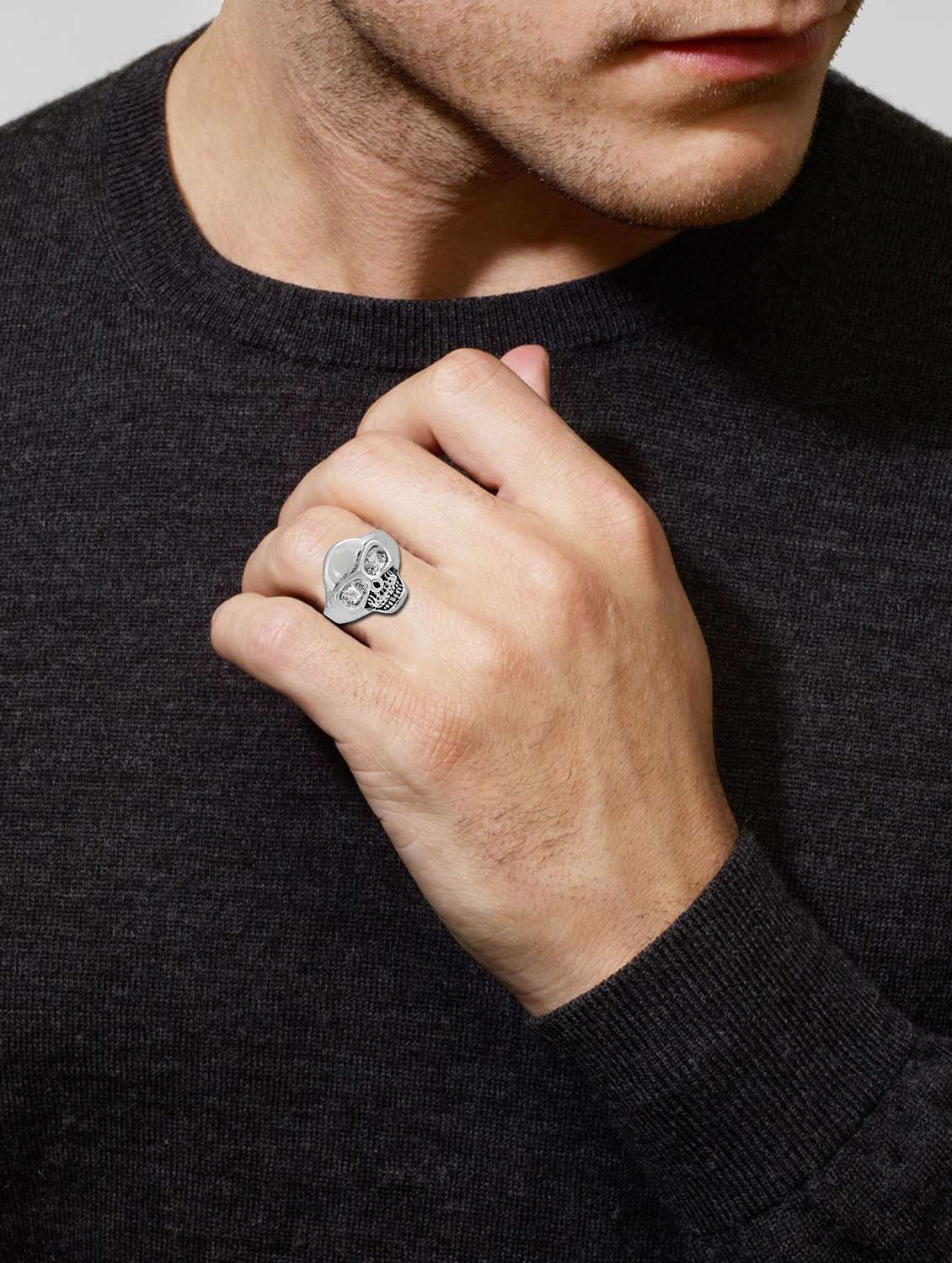 silver pleated ring - 18537179 - Standard Image - 3