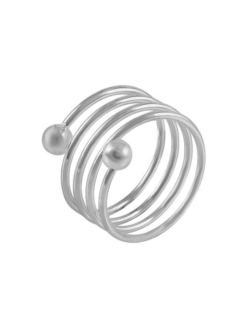 silver pleated ring - 18537190 -  Standard Image - 0